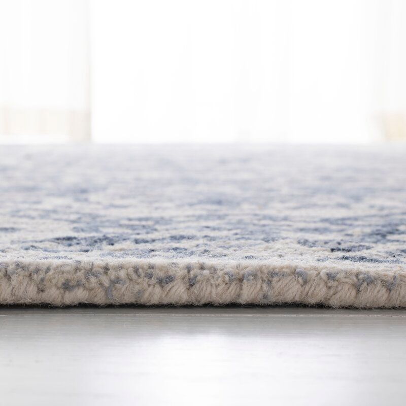 Nina Tufted Wool Oriental Area Rug In Navy-9'x12' thumbnail 3