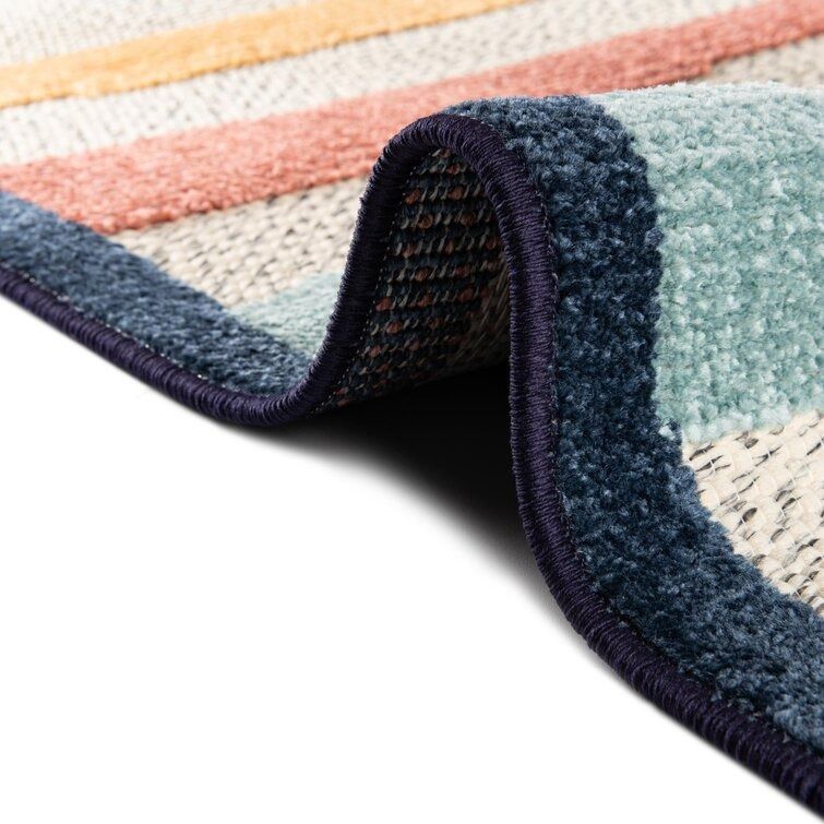 Akarsh Striped Indoor Outdoor Area Rug-7'10"x7'10" thumbnail 3