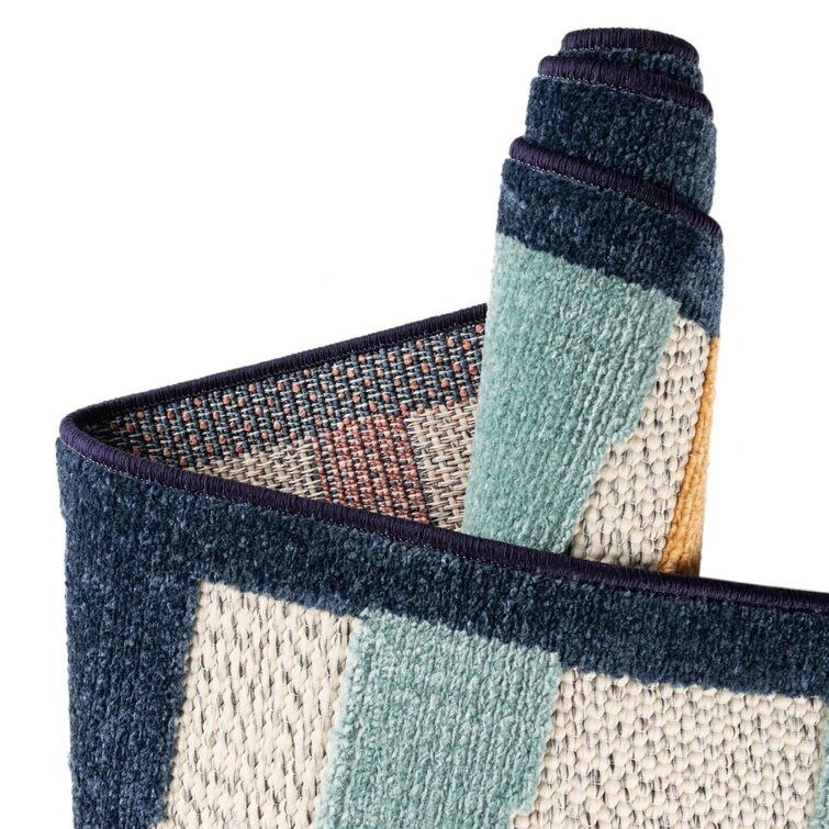 Akarsh Striped Indoor Outdoor Area Rug-7'10"x7'10" thumbnail 4