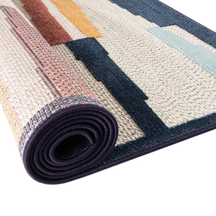 Akarsh Striped Indoor Outdoor Area Rug-7'10"x7'10" thumbnail 5