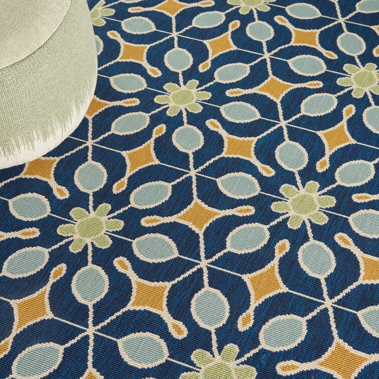 Monterey Geometric Indoor Outdoor Area Rug-7'10"x7'10" thumbnail 4