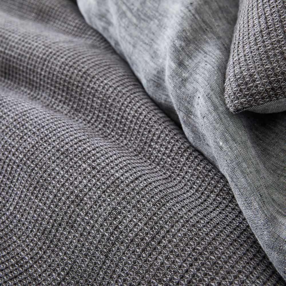 European Flax Linen Mini Waffle Duvet Cover-King thumbnail 4