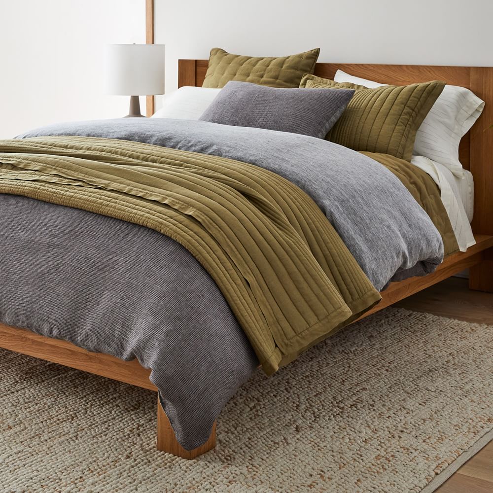 European Flax Linen Shams With Insert-26"x20" thumbnail 3