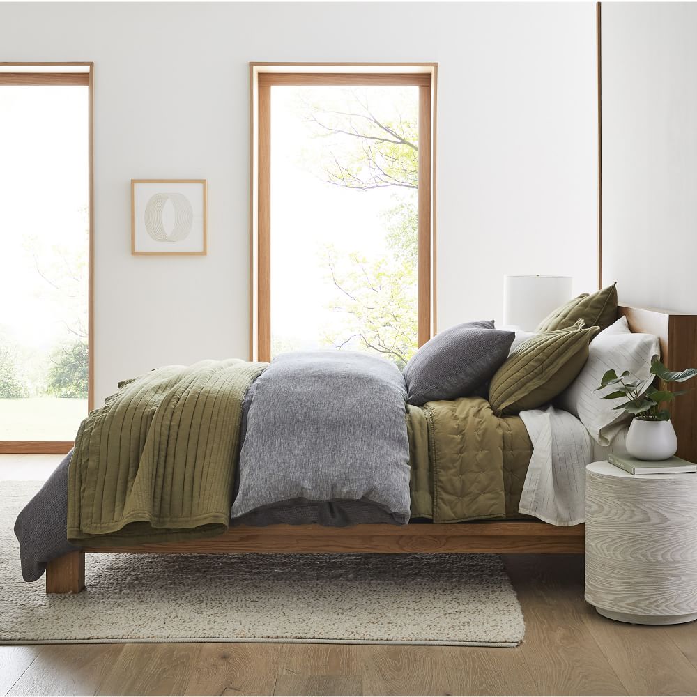 European Flax Linen Shams With Insert-26"x20" thumbnail 4