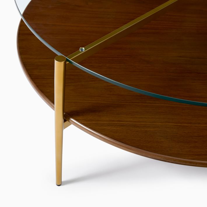 Mid Century Art Display Round Coffee Table thumbnail 4