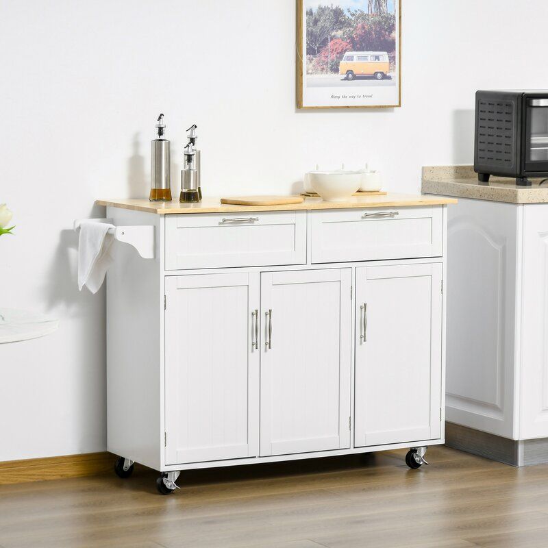 Khris 47.75'' Wide Rolling Kitchen Island thumbnail 2