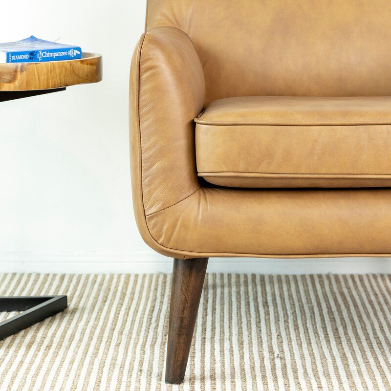 Erikson Genuine Leather Full Grain Leather Armchair thumbnail 4