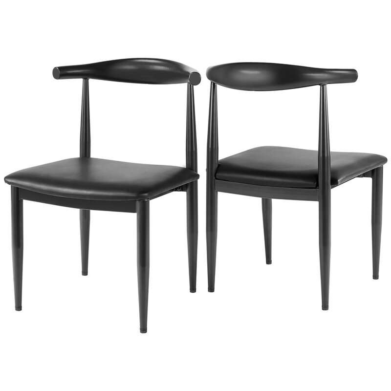 Albia Metal Side Chair in Black Set of 2 thumbnail 8