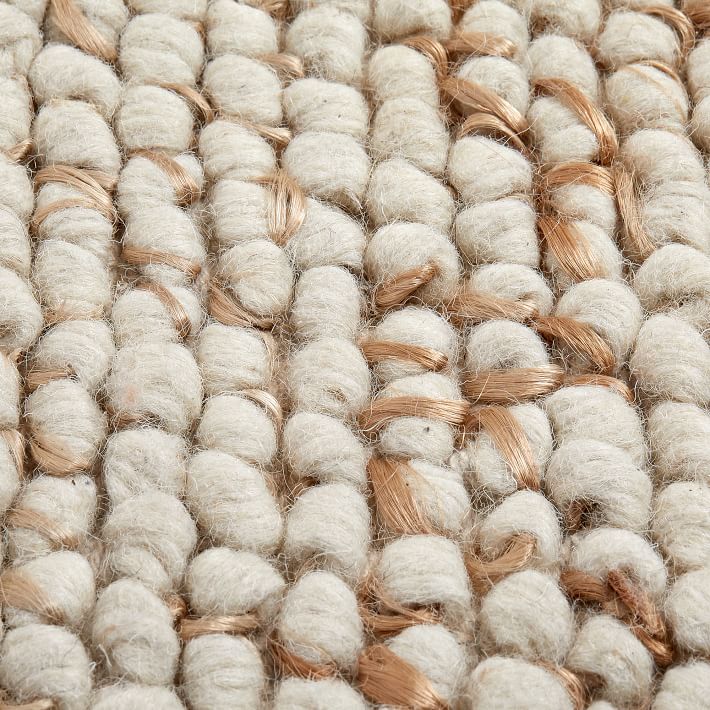 Mini Pebble Wool Jute Rug 5'x8' thumbnail 4