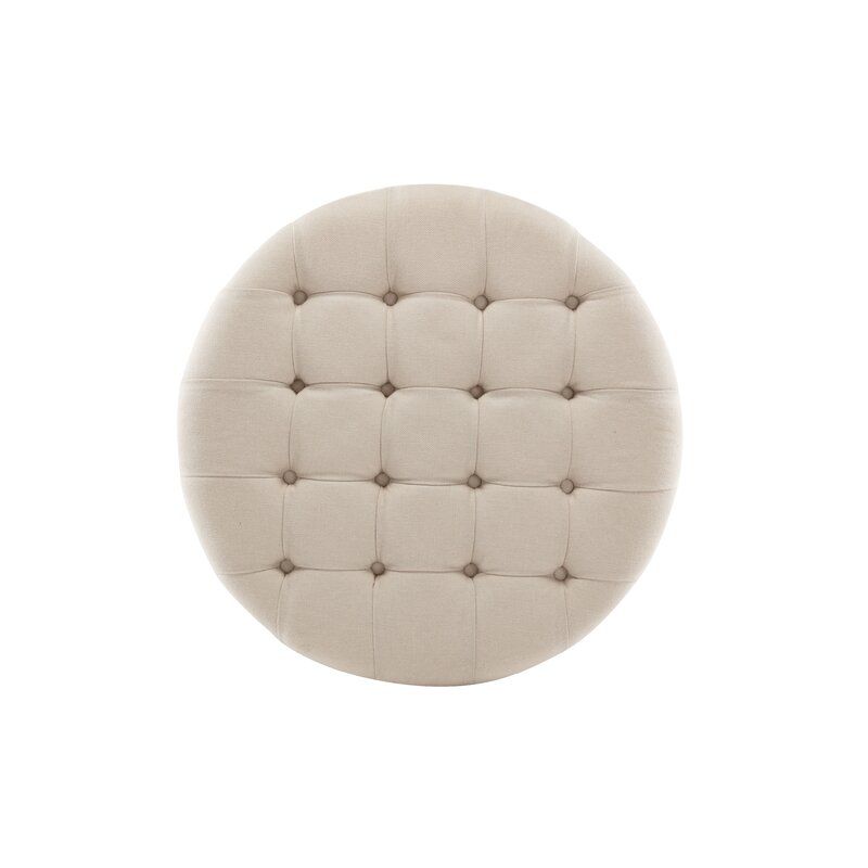 Tufted Round Storage Ottoman with Storage thumbnail 4