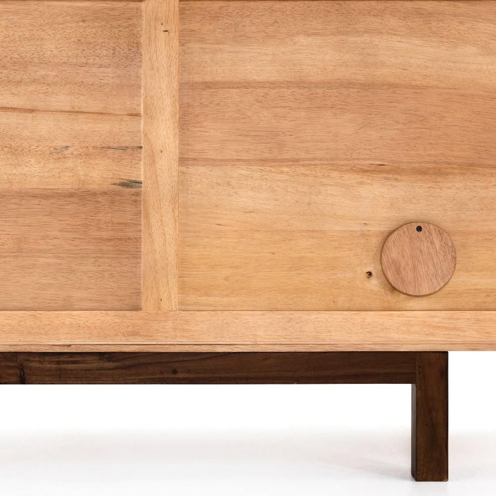 Rissa Mid Century Modern Brown Acacia Wood Sideboard thumbnail 5