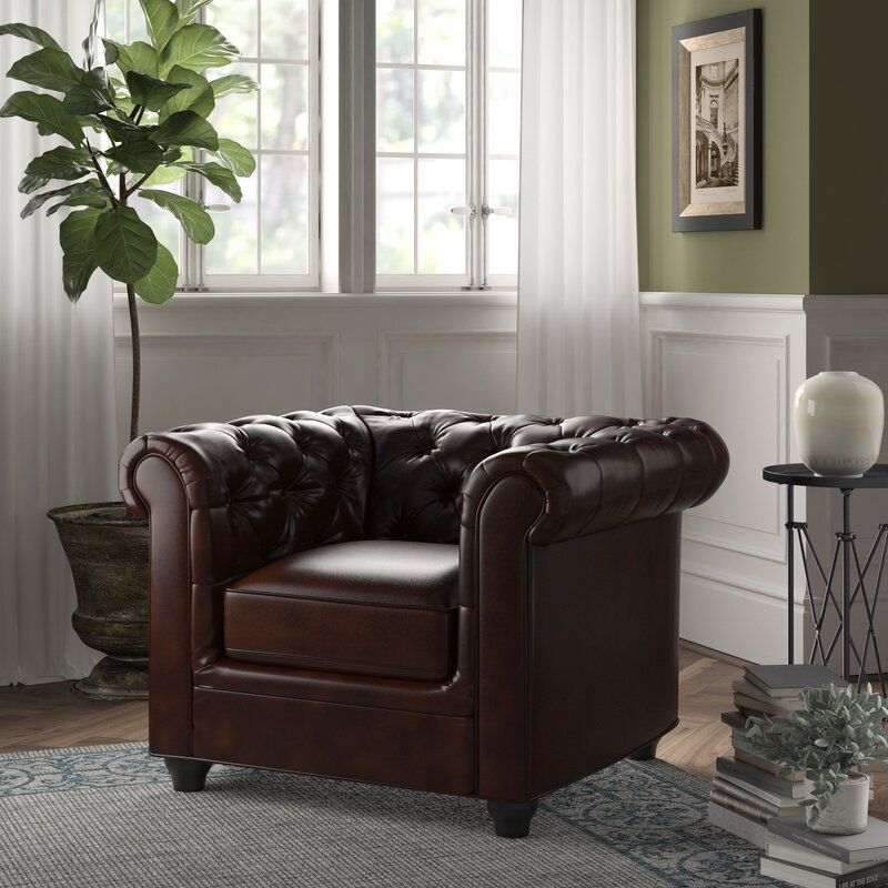 Eveleth Tufted Chesterfield Chair thumbnail 2