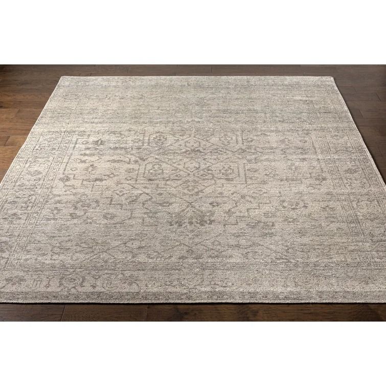 Robby Oriental Hand Knotted Wool Gray Brown Area Rug-9'x12' thumbnail 4