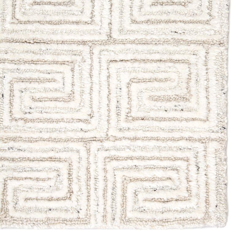 Hampson Geometric Handmade Tufted Ivory Gray Indoor Use Only-8'x11' thumbnail 6