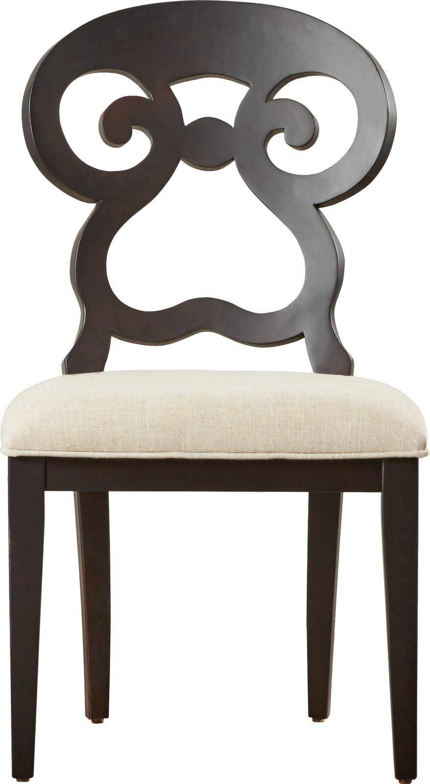 Revere Linen Queen Anne Back Parsons Chair Set of 2 thumbnail 3