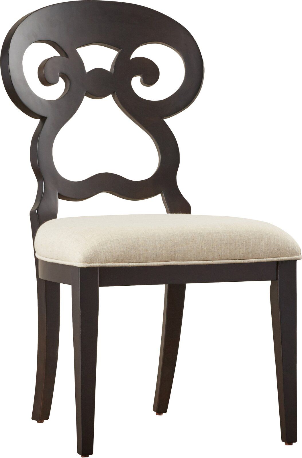 Revere Linen Queen Anne Back Parsons Chair Set of 2 thumbnail 4