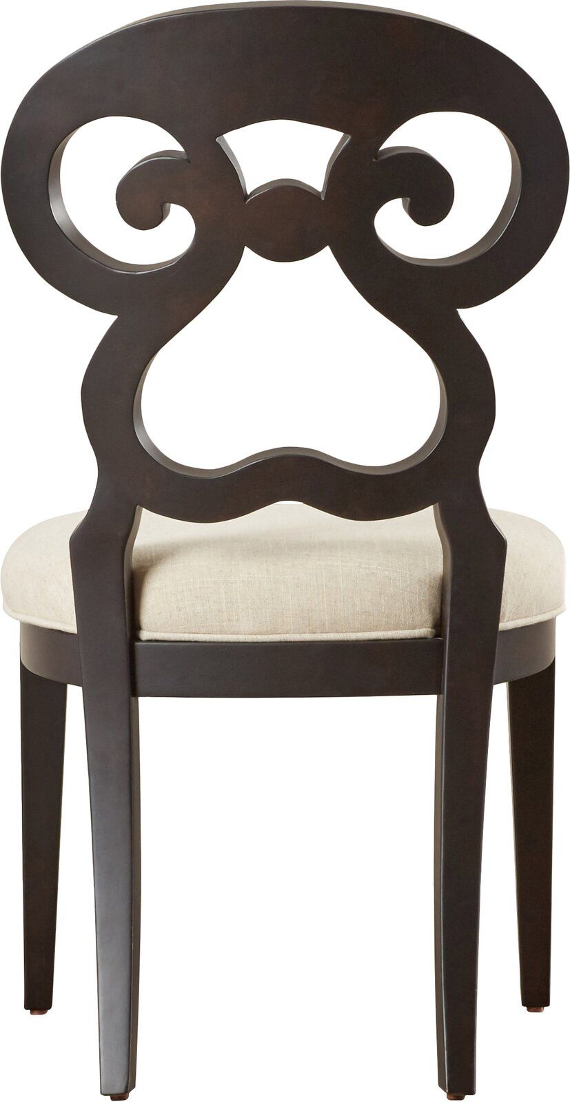 Revere Linen Queen Anne Back Parsons Chair Set of 2 thumbnail 5