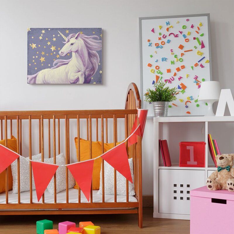 Purple Unicorn Graphic Art Un Frame-30"x24" thumbnail 2
