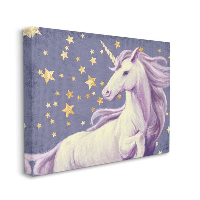 Purple Unicorn Graphic Art Un Frame-30"x24" thumbnail 3