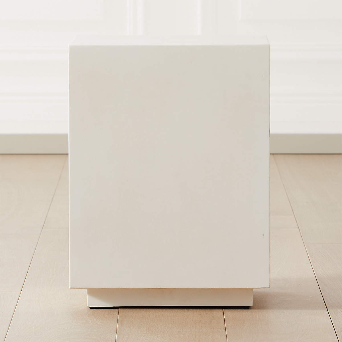 Matter Ivory Cement Square Side Table thumbnail 2