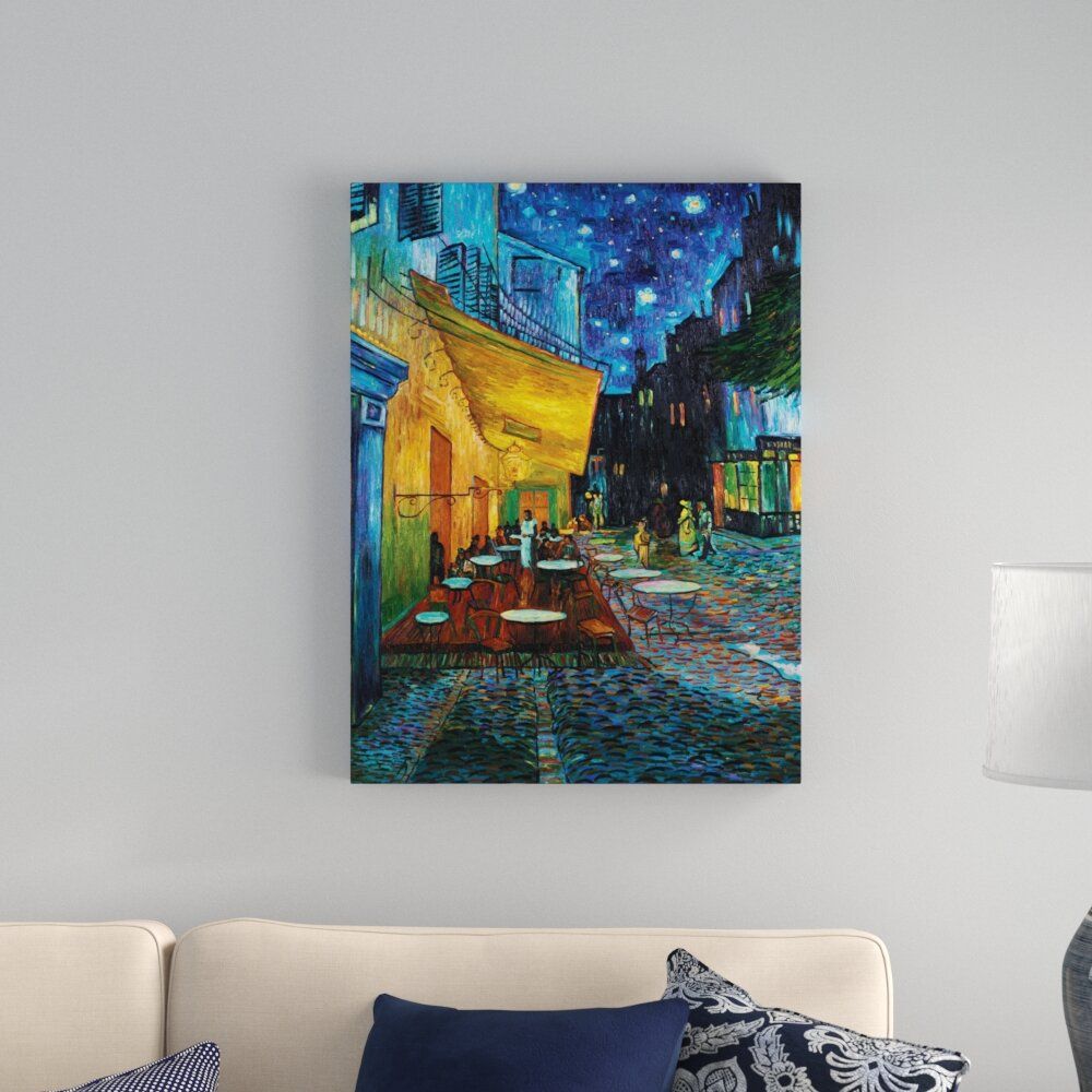 Cafe Terrace At Night by Vincent Van Gogh Unframed-32"x24" thumbnail 2