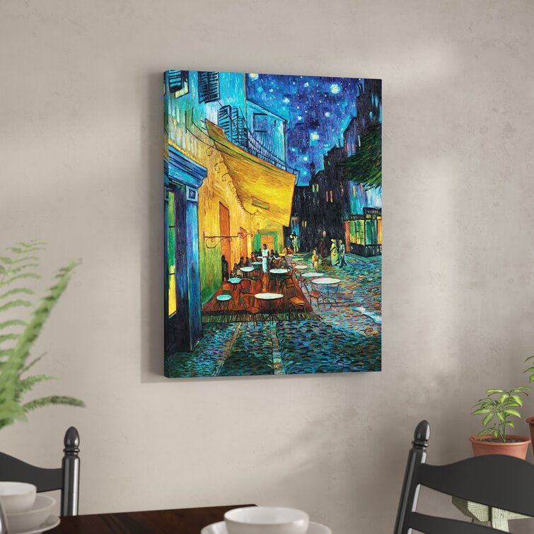 Cafe Terrace At Night by Vincent Van Gogh Unframed-32"x24" thumbnail 4