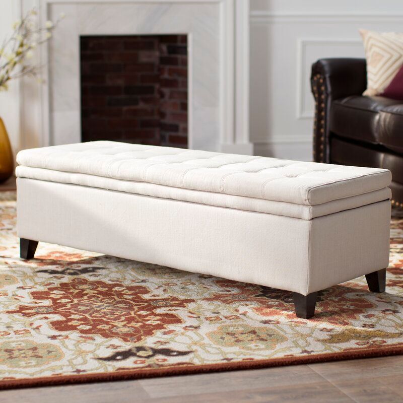 Tais Upholstered Flip Top Storage Bench thumbnail 2