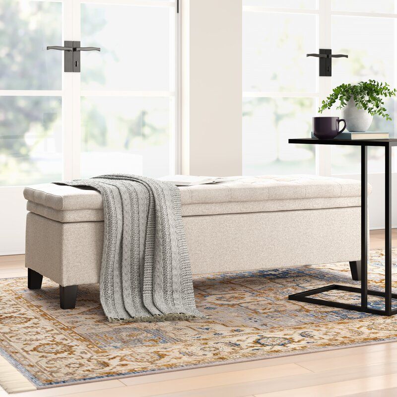Tais Upholstered Flip Top Storage Bench thumbnail 6