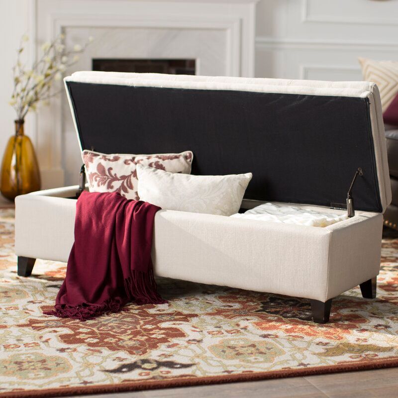 Tais Upholstered Flip Top Storage Bench thumbnail 9
