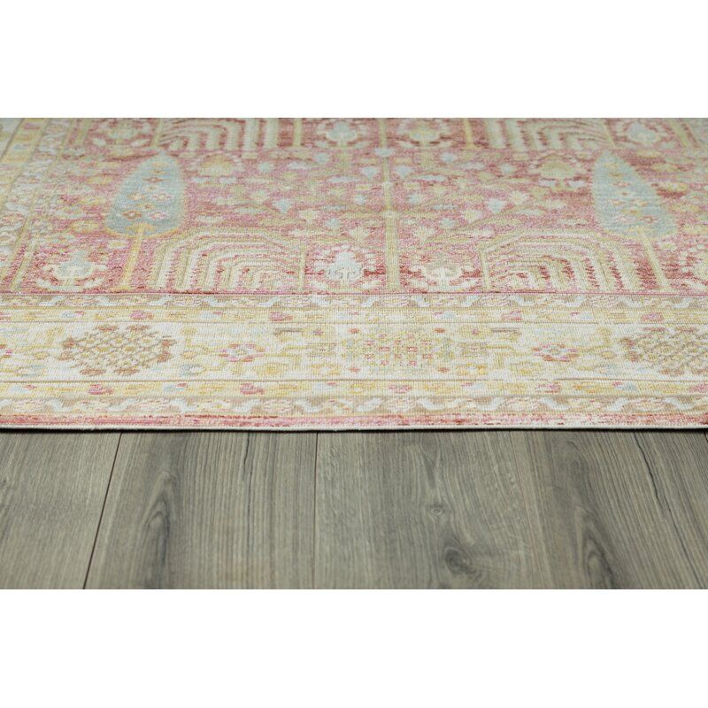 Richards Power Loom Area Rug In Pink Beige-9'3"x11'10" thumbnail 3