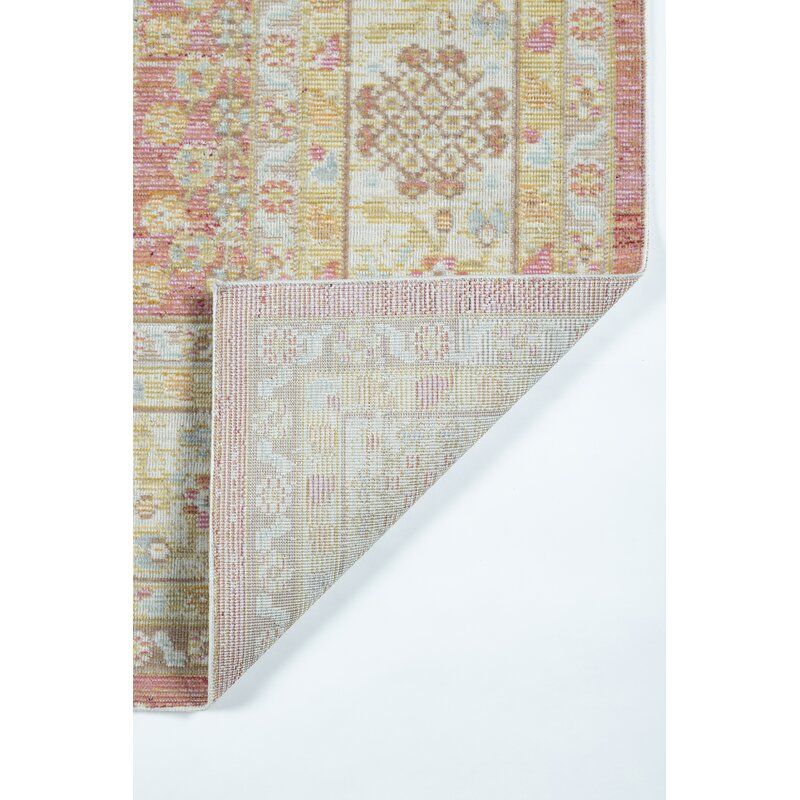 Richards Power Loom Area Rug In Pink Beige-9'3"x11'10" thumbnail 5