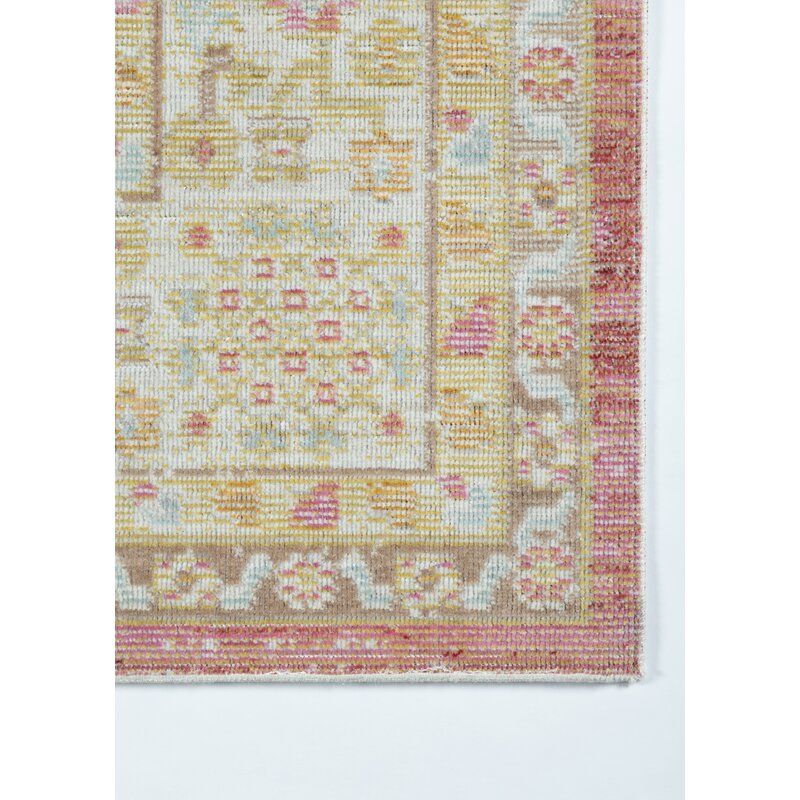 Richards Power Loom Area Rug In Pink Beige-9'3"x11'10" thumbnail 6