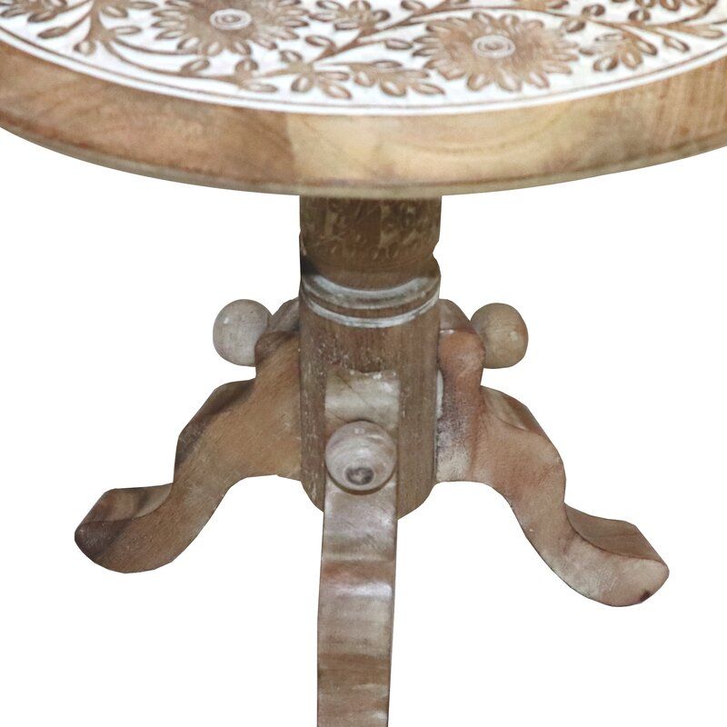 Tooborac Tall Solid Wood Pedestal End Table thumbnail 4