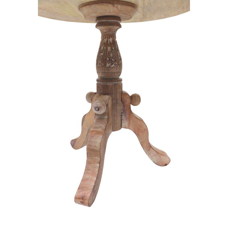 Tooborac Tall Solid Wood Pedestal End Table thumbnail 3