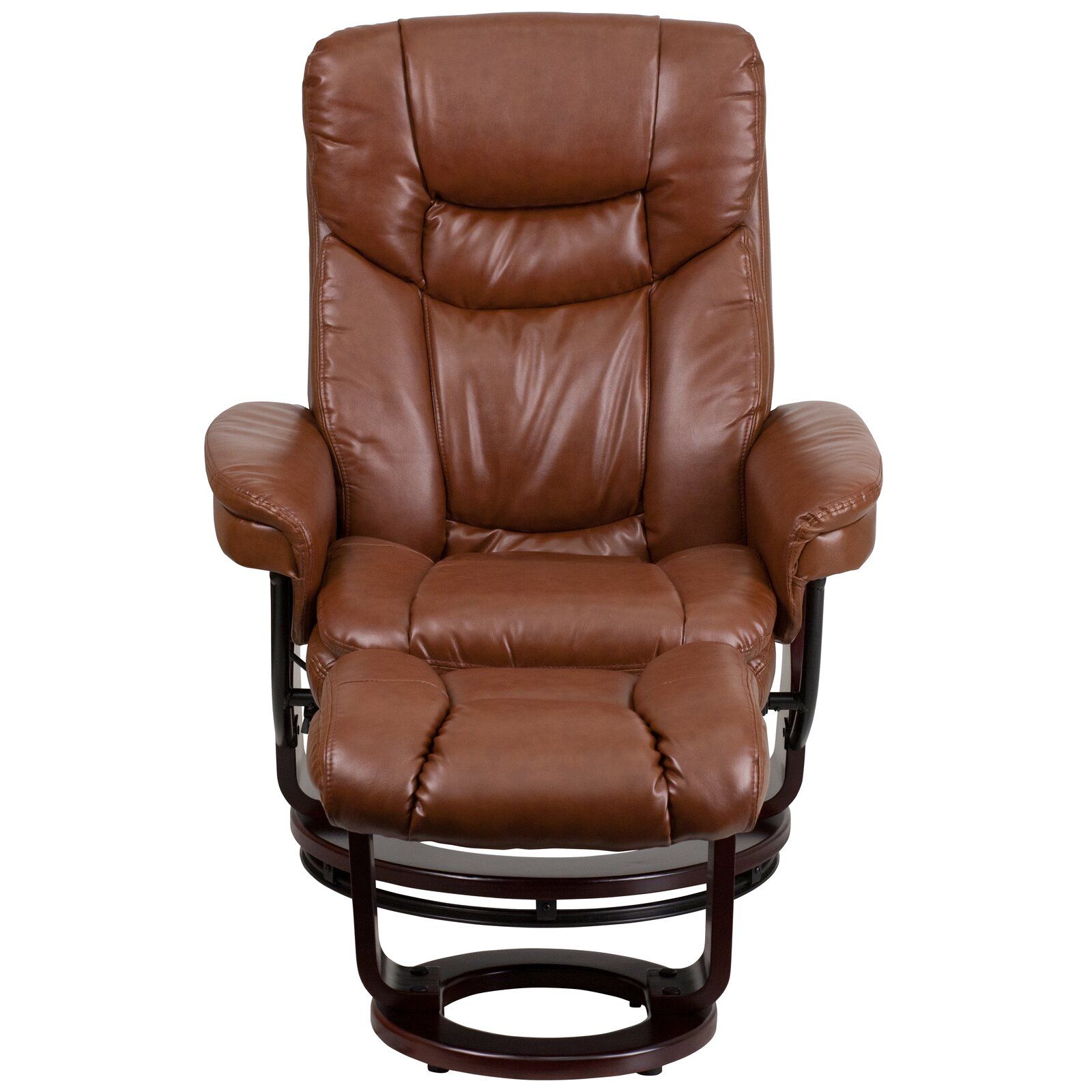Manual Swivel Standard Recliner with Ottoman thumbnail 3