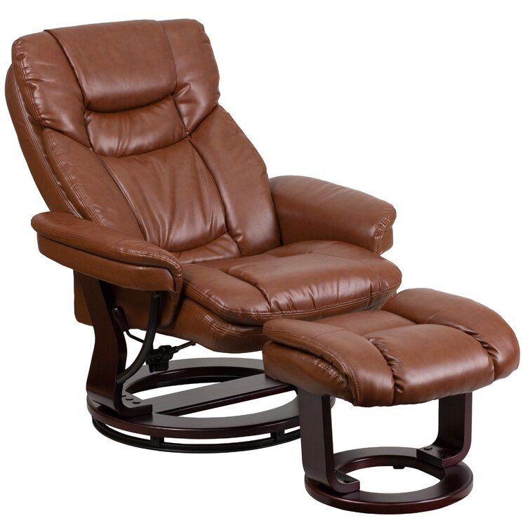 Manual Swivel Standard Recliner with Ottoman thumbnail 5