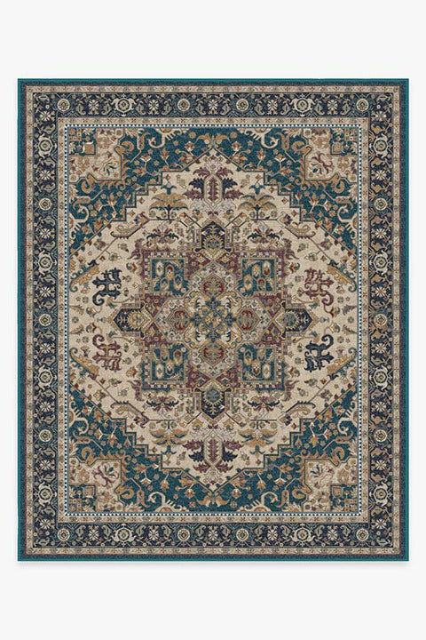Vintage Heriz Cerulean Rug 8'x10' thumbnail 3