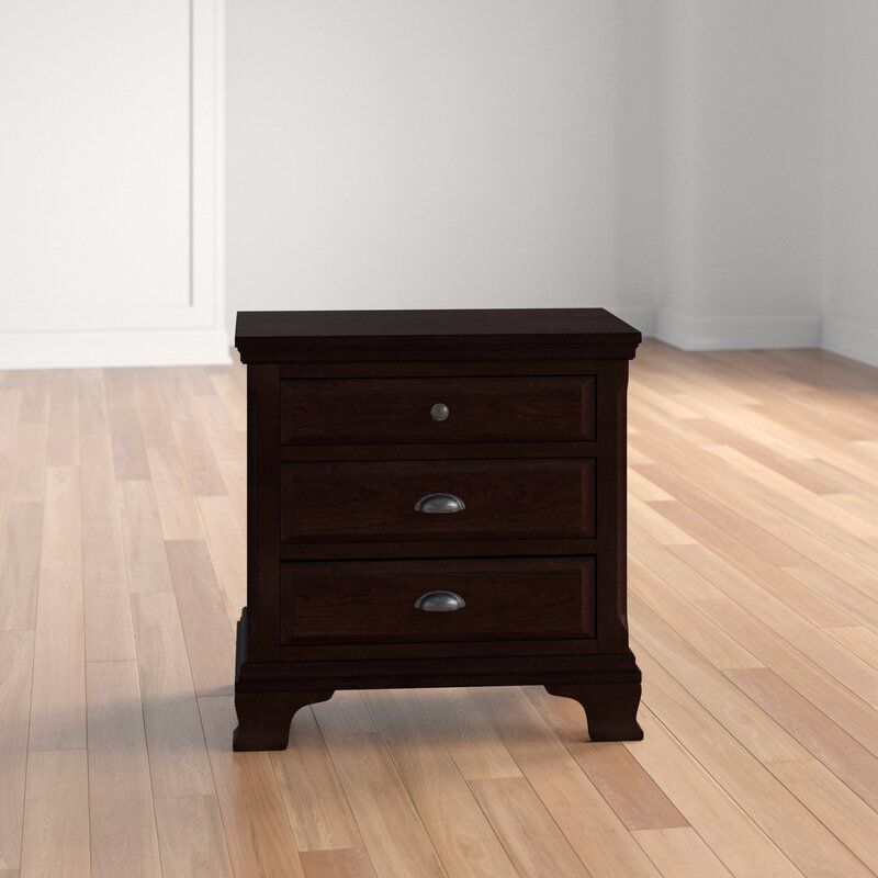 Plattsburgh Tall 3 Drawer Solid Wood Nightstand thumbnail 3