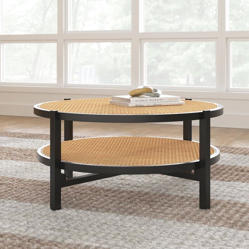 IzabellaI Solid Wood Coffee Table with Storage thumbnail 2