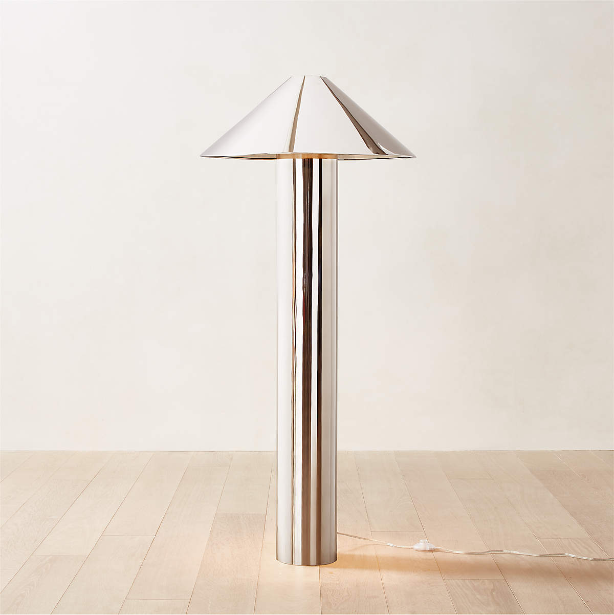 Gigi Polished Stainless Steel Floor Lamp thumbnail 3