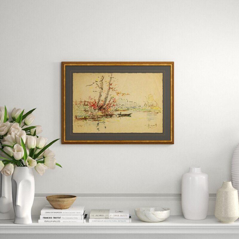 Dutch Landscape Study With Frame-30''x22'' thumbnail 2