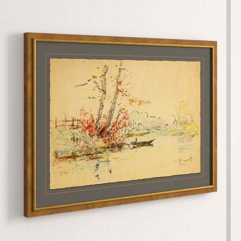 Dutch Landscape Study With Frame-30''x22'' thumbnail 3
