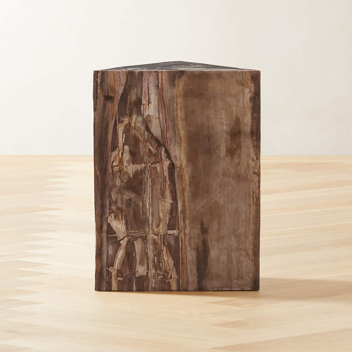 Tri Petrified Wood Side Table thumbnail 2