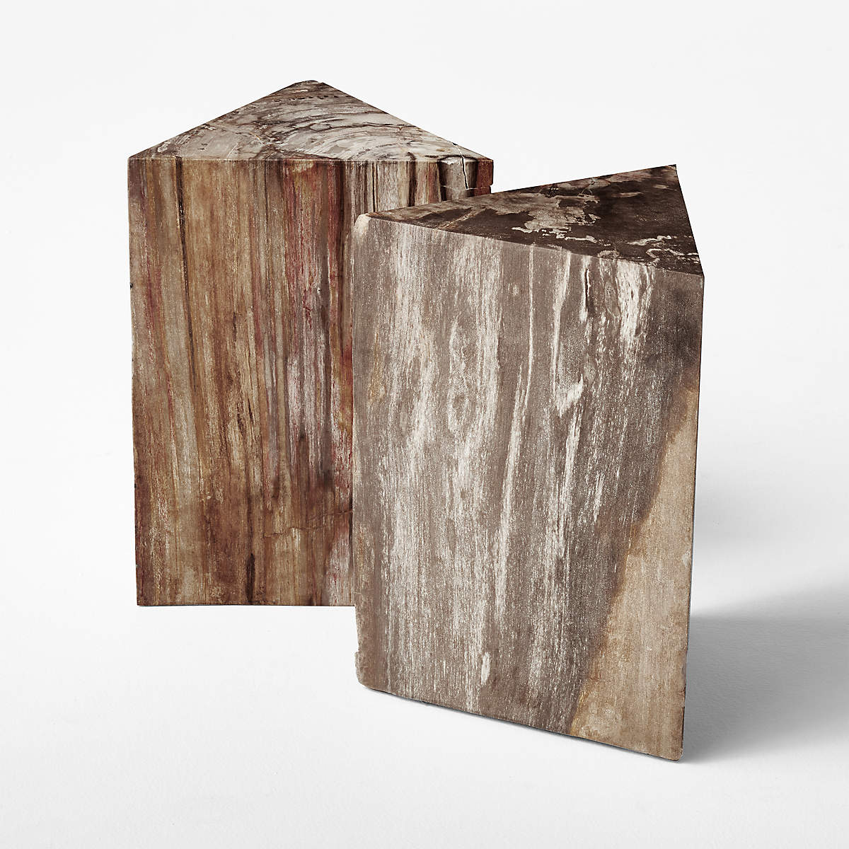Tri Petrified Wood Side Table thumbnail 5