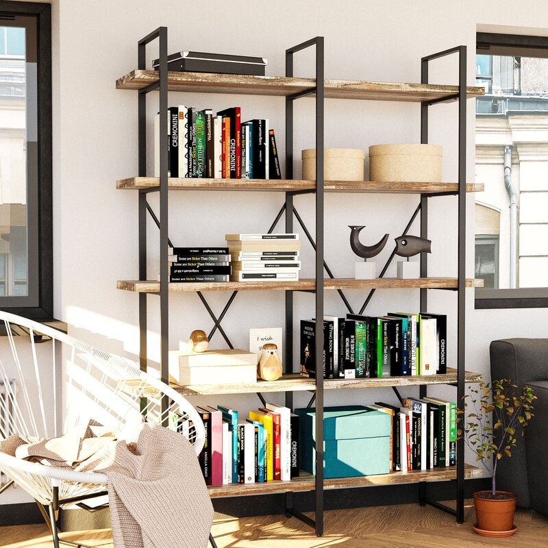 Taylah Steel Etagere Bookcase thumbnail 2