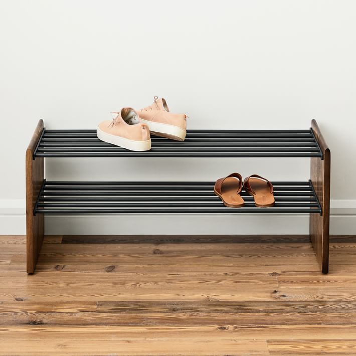 Anton Solid Wood Shoe Rack Burnt Wax thumbnail 3