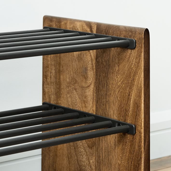 Anton Solid Wood Shoe Rack Burnt Wax thumbnail 4