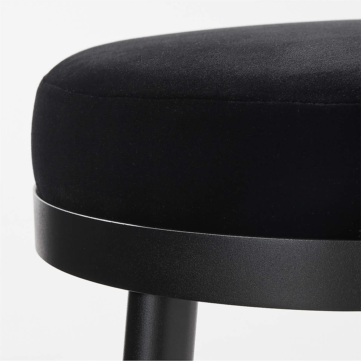 Atlas Black Velvet Counter Stool thumbnail 4