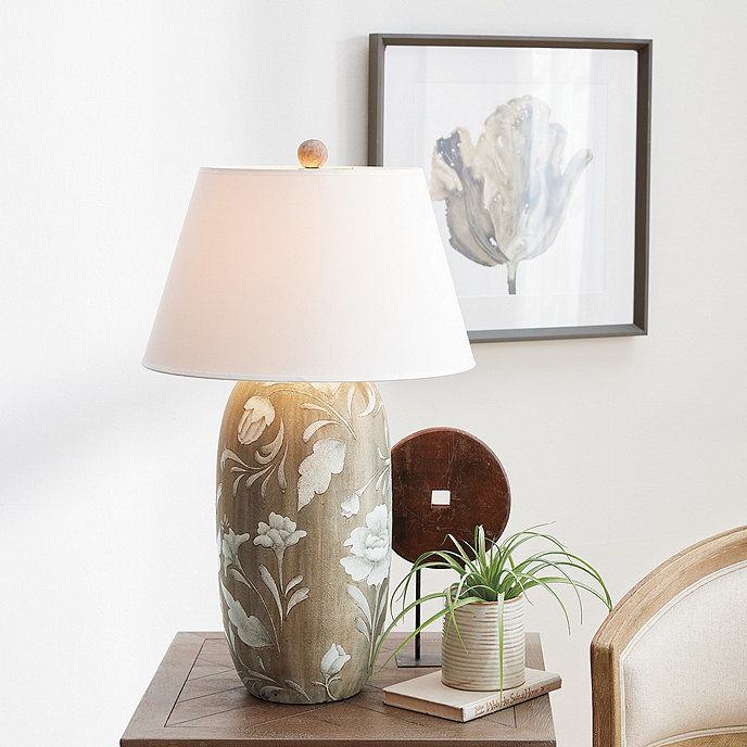 Torunn Ceramic Table Lamp-Drum shade thumbnail 2