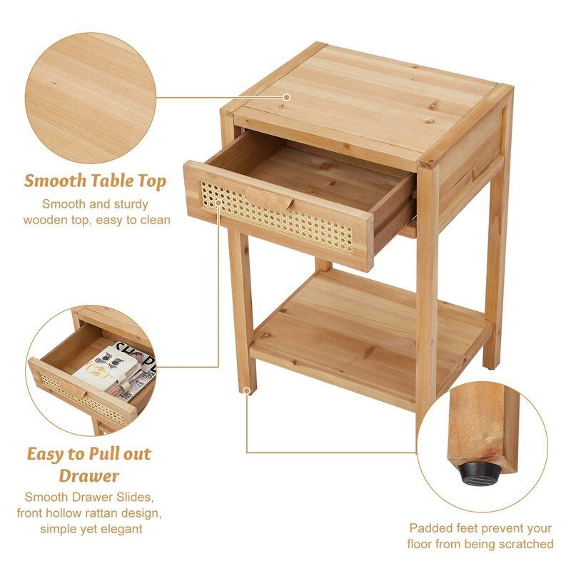 Armands 1 Drawer Nightstand  thumbnail 7